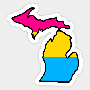 Michigan Pansexual Flag Sticker